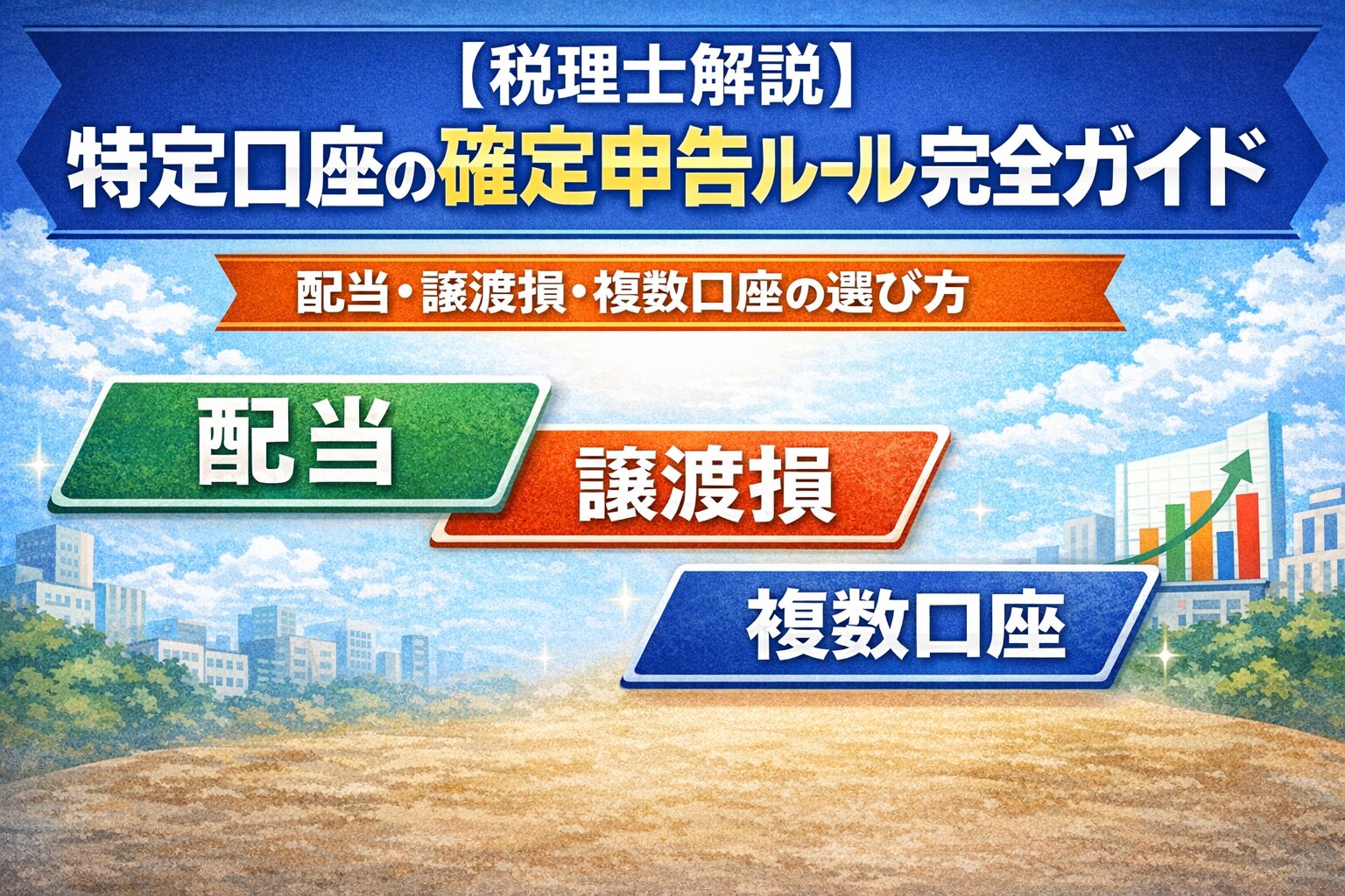【税理士解説】特定口座の確定申告ルール完全ガイド｜配当・譲渡損・複数口座の選び方